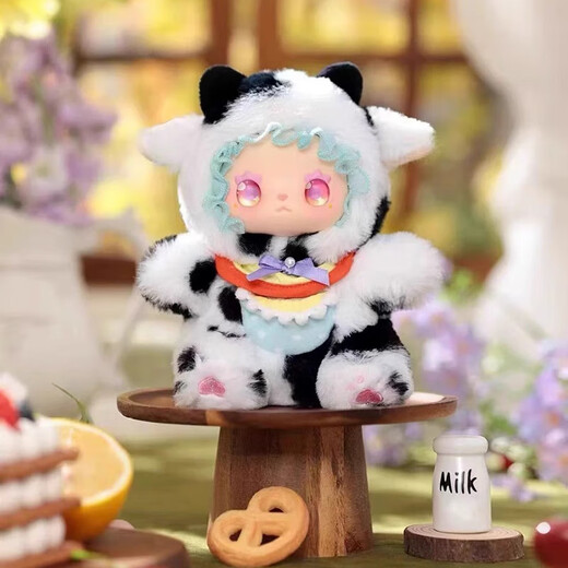 Yujun LOVELY Emma pocket zoo plush blind box plastic face doll trendy toy cute gift tons of cows (open box confirmation)