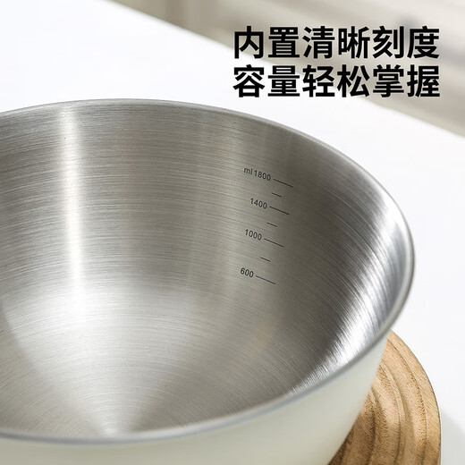 MAXCOOK 304 stainless steel basin drain basket food grade thickened vegetable basin seasoning basin salad basin and basin egg beating basin 16CM 304 stainless steel basin MCWA6004