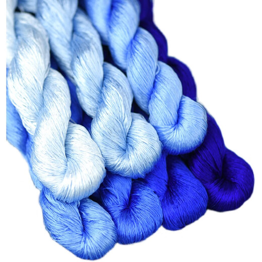 Other embroidery craftsmen No. 110 Velvet Suzhou Embroidery Embroidery DIY Embroidery Mulberry Silk Thread Silk Embroidery Thread Handmade Embroidery Thread Blue Star Flower Embroidery Thread 7 colors 1 small each