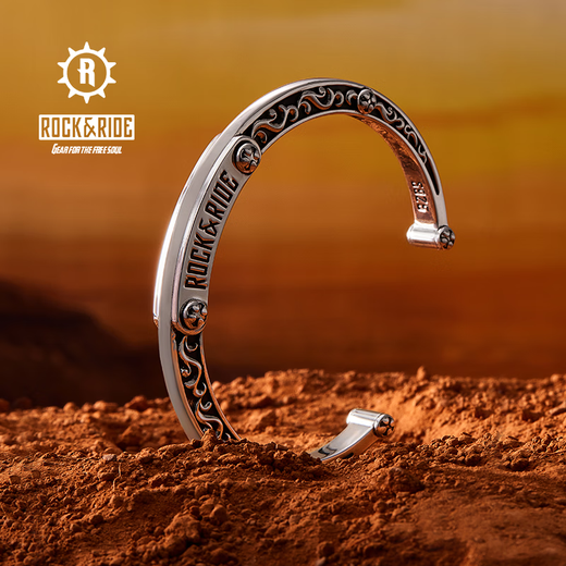 Rock/Ride [новый продукт] Счастливый кольцевой браслет Новый браслет высококачественный браслет 925 Серебряного мужского дизайна моды (применимо к окружности запястья 15-16,5)