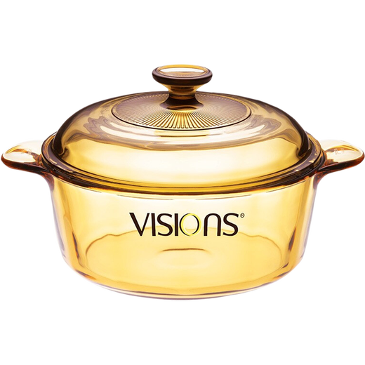 Corning (VISIONS) 2.25L crystal soup pot glass pot transparent pot amber pot stew pot cooking pot VS-22