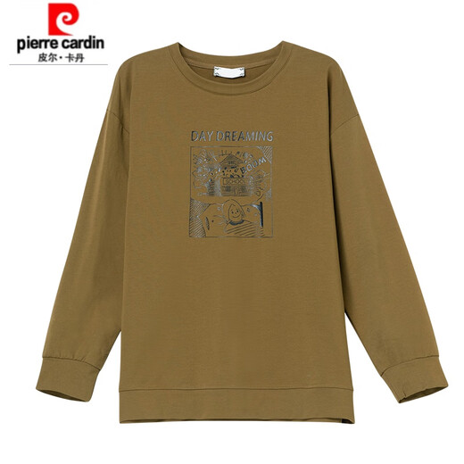 T-shirt à manches longues à manches longues et à manches longues de taille moyenne et à manches longues, Sweatshirts de printemps et d'automne, chemise de base supérieure à la mode de la mère d'âge moyen, Green Green [KSP-6191] L Convient 100-115Jin [Jin est égal à 0,5 kg]
