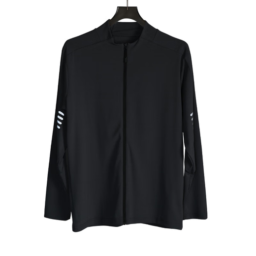 Tangjun American fitness clothes men's sports long-sleeved cycling jacket quick-drying slim stretch running training zipper cardigan gray 2XL size recommended 160-180 Jin Jin equals 0.5 kg