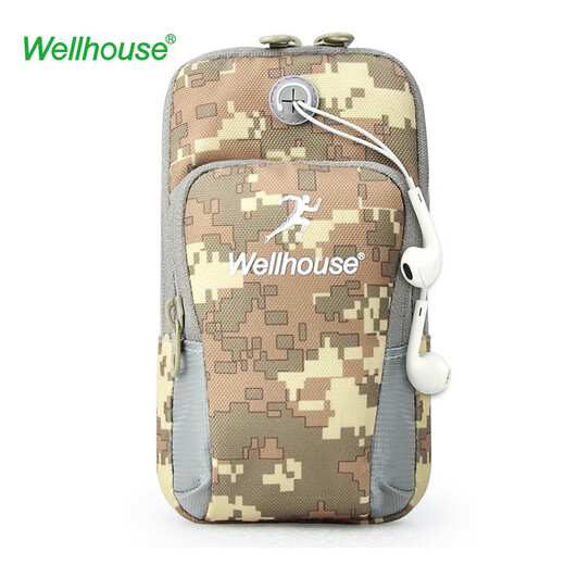 WELLHOUSE arm bag mobile phone bag running bag men and women outdoor sports arm cover cycling wrist bag military green L