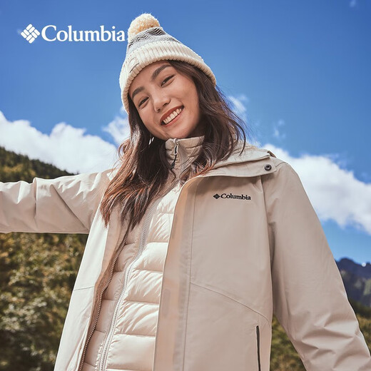 Columbia25秋冬哥伦比亚冲锋衣男户外热能反射羽绒内胆三合一冲锋衣XE5418 278 XL 185/104A