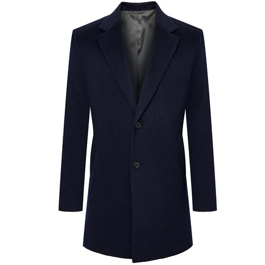 Annonce Bird Coat Vêtements pour hommes [Cachemire chaud] Automne Men's Business Formel Wear Chester Laine Coat Veste Top Nanny Blue L -48 (175/96)