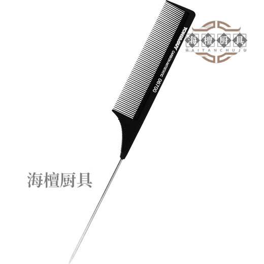 日本美发店专业染发梳高级工具托尼盖梳子染发分区挑发尖尾梳钢针 黑色15930 托尼&盖梳系列