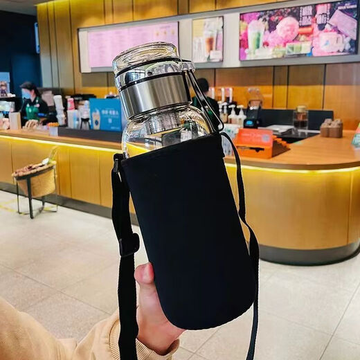 Xiongwochi Deutschland Tonnen Tona Tasse resistent gegen Hochtemperatur -Tee -Wasser -Trennung mit Tee Silo große Kapazität Verdickte hohe Borosilikat 2024 neues Modell Hauptbildmodell 1050 ml