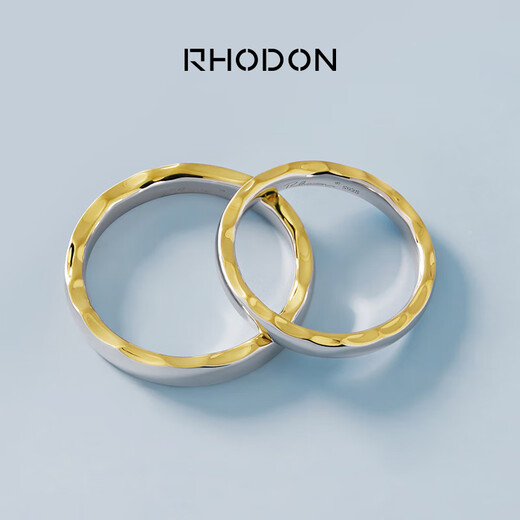 RHODON sterling silver couple rings, a pair of closed rings, men's and women's wedding rings, Chinese Valentine's Day customized gifts, silver tail rings with engraving, closed rings for couples (one pair), please note the size when placing an order