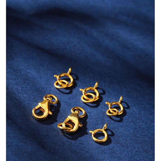 GOR Fat Donglai's same style 18K gold necklace buckle universal buckle accessories diy buckle head lobster buckle spring buckle handmade material No. 3 18K gold small spring buckle * 1