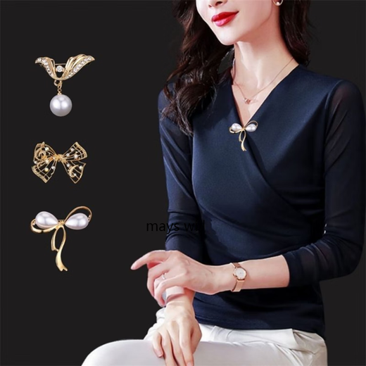 Jack Viney atmospheric V-neck anti-exposure fixed clothing women's collar pin cardigan 6#--022 pcs