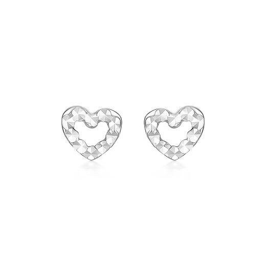 Mengjinyuan PT950 platinum earrings sparkling love car flower earrings, birthday gift for girlfriend, about 1.35g