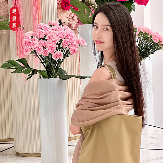 织锦楼薄款羊绒围巾女亲肤舒适时尚送礼披肩纯色简约百搭围脖礼盒装