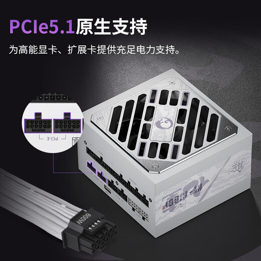 Xingu (segotep) Kunlun Jiuzong KE-1300P Platinum Digital-Netzteil (Nennleistung 1300 W/starke Überlastleistung/alle japanischen Kondensatoren/ATX3.1/unterstützt 5090-Grafikkarte)