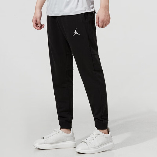 Nike (NIKE) men's pants spring new style sports pants knitted tucked feet casual sports pants small feet pants windproof trousers DA9859-010/AJ classic style/washed black gray L