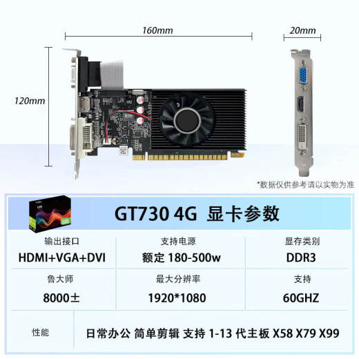 Caja de tarjeta gráfica GTX1650TI 750TI 1050 Oficina de tarjetas gráficas LOL EDICIÓN EDICIÓN LIVE CF-e-e-eating AI GT730 4G Soporte 1-13th Generation Office Daily Office