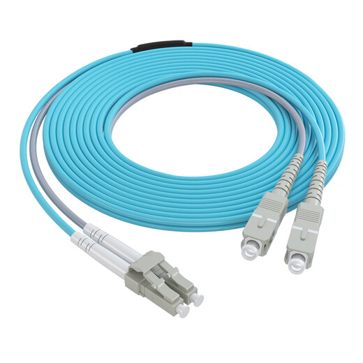 Nokoxin Telecommunications Grade Fibre Cable Om3 10 Gigabit Multimode Dual Core Faser Jumper LC-LC gepanzerte Faser-Sprungfaser für Anti-Bending-Maschinenraumtechnik Spezialfaser-Springfaser-Panzer 10 Gigabit Multimode Dual Core LC-SC (OM3) 20 Meter