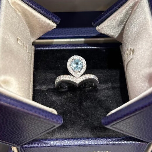 CHAUMET buyer purchasing agency, you will get 3 for every fake one, Chaumet Josephine series white gold full diamond sapphire ring, women's model, white gold 48