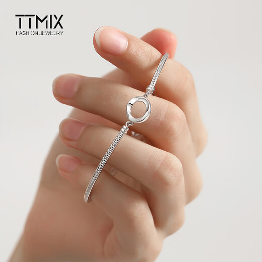 TTMIX fashion platinum bracelet women's pt950 platinum bracelet Möbius strip 5.23g
