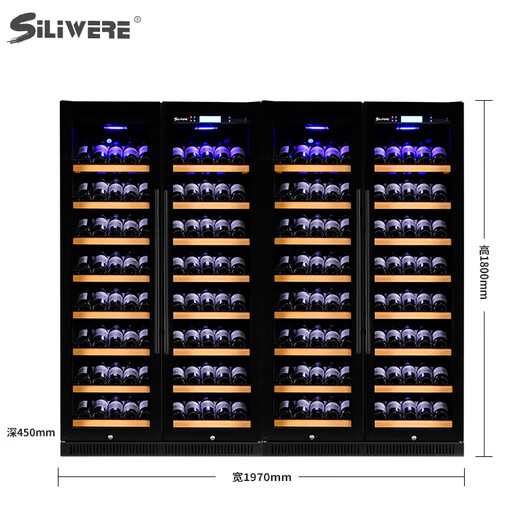 SILIWERE/SILIWERE red wine cabinet, constant temperature wine cabinet, custom wine cabinet, large wine cabinet, double door wine cabinet, custom wine cabinet, width 980, depth 450, height 1800mm, 160 bottles, exclusive version