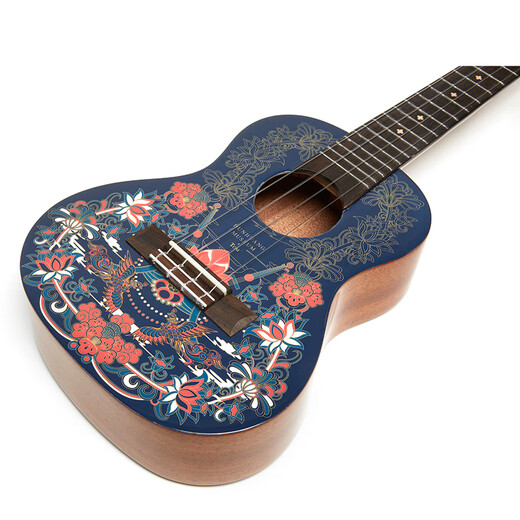 Tom尤克里里 敦煌博物馆 梵高单板UKULELE 初学进阶新手4弦小吉他 23英寸DH-NC敦煌联名 电箱款
