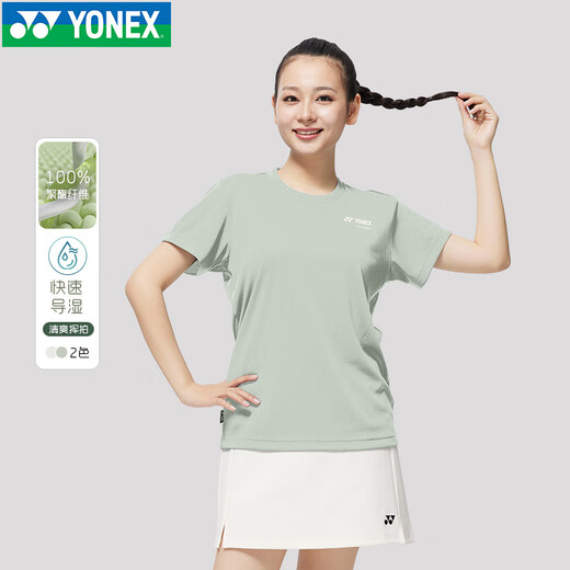 YONEX YONEX yy badminton uniform 2025 new comfortable men and women environmentally friendly sports T-shirts, short-sleeved tops 16835-384 [mint color] women's sports T-shirt M
