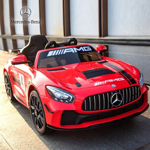 GELSA EURNISCH MERINISCHE MERCEDES-Benz Children's Elektroauto Allrad-Sportwagen können für Männer, Frauen und Kinder im remote kontrollierten Spielzeugauto sitzen. Ultraelektrisches Weiß [Mercedes-Benz GT4]