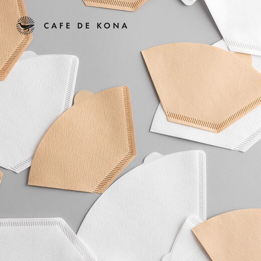 Cafede Kona Japonais Papier de filtre à café importé de café American Machine Filtre Filtre brossé à main Filtre de café en forme de ventilateur 100 pièces 1-2 portions de blanchiment 101 CK9196