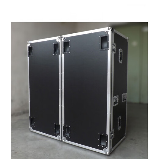 Double 15-inch single 15-inch audio flight case cabinet custom-made stage shock-proof aluminum alloy equipment storage box Double 15-inch rear opening small door unit price Customized according to size