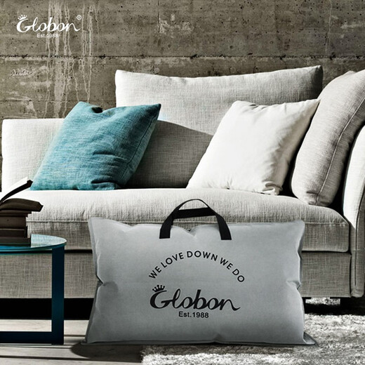 Oreiller Globon Core Coton Down Oreiller Oreiller Hôtel Five-Star White Oerte Plume Oreiller Core Single Adult Bleaching Blanc (modèle amélioré doux et pas facile à effondrer) Oerceau d'oie