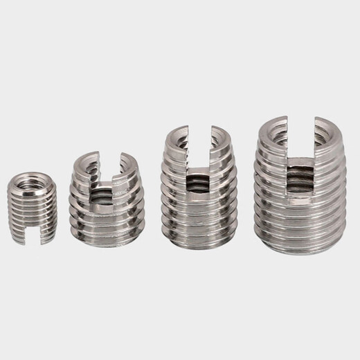 Mankun stainless steel 302 type self-tapping screw sleeve self-tapping dental sleeve slotted thread protective sleeve M2M2.5M3M4M5M6-M16 M8*M12*15 stainless steel (5 pieces)