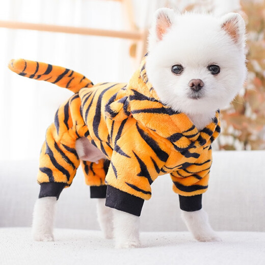 Hanhan Paradise Dog Clothes Autumn and Winter Transformation Clothes Teddy Medium Dog Cat Four-Legged Clothes Pet Clothes L Size [Recommended 8-11Jin [Jin equals 0.5kg] refer to bust and back length]
