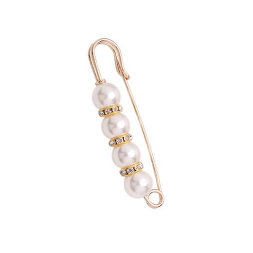 Qimeilian anti-exposure large shawl button cardigan large pin women's cashmere coat button pin wool scarf large brooch pin 1# plum beads gold needle 5.5cm