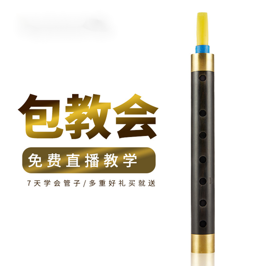 乌木管子乐器催泪管初学者成人演奏笛子管乐学生 【初学】乌木大G调+8大