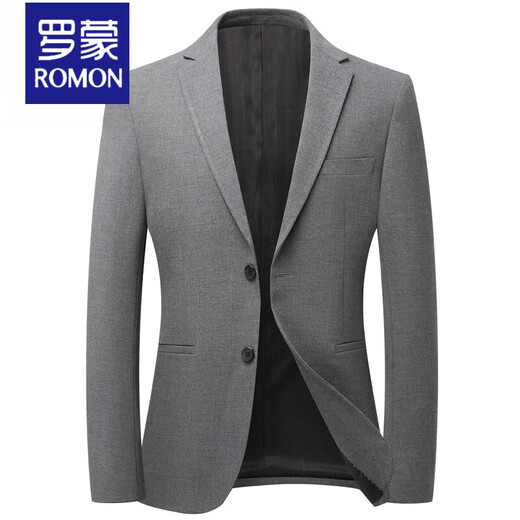 Romon (Romon) Anzug Jacke für Männer Business Casual High-End Small Anzug Single Western Single-Stück Frühling und Herbst Formale Verschleißbetrieb mittleren Alters 8980 Grau [Solid Color] M 170 [Vorgeschlagen 100-119Jin [Jin gleich 0,5 kg]]