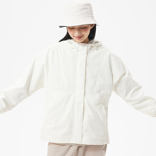 New Balancenb Women's Women's 2025 Spress Sports Casual Wear Fashion Trend Комфортная ветрозащитная универсальная куртка с капюшоном 5AD12142IV/молоко белое/куртка с капюшоном L