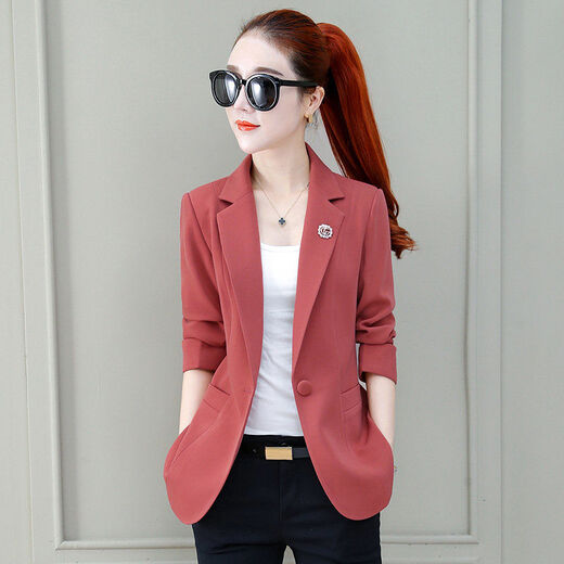 Zhidou Dou Dou Small Suit Veste pour femmes 2021 Vêtements d'été printemps et automne Nouveaux tops mi-longs coréens 9859 blanc M (adapté à 96-105jin [Jin est égal à 0,5 kg]))