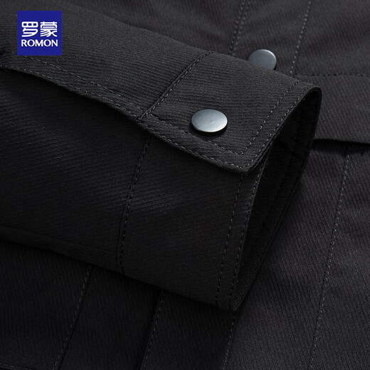 Romon thickened cotton jacket men's autumn and winter casual short student lapel jacket jacket dad top