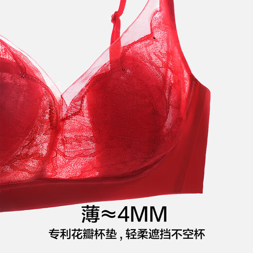 Aimu Oxygen Petals Gift Box Thin Wire-Free Lace Soft Support Underwear Set Aimu Red