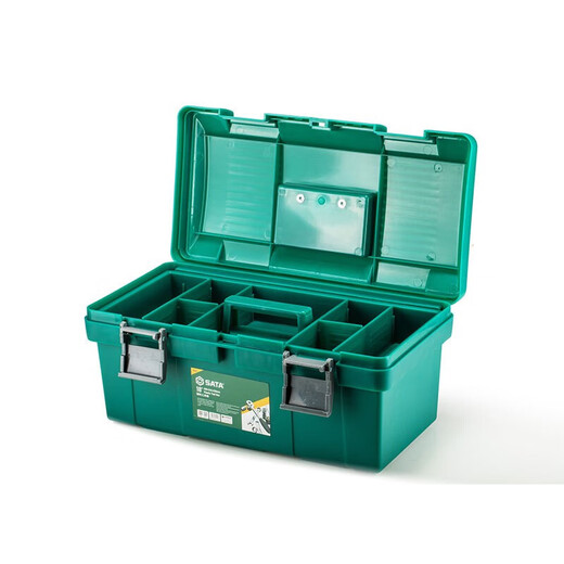 SATA double-layer plastic tool box household storage box 95164 plastic tool box 21