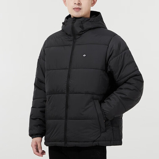 Adidas down jacket men's 2024 winter outdoor training SPORTY DOWN casual fashion versatile and comfortable sportswear H13555/Three-leaf clover cotton jacket S
