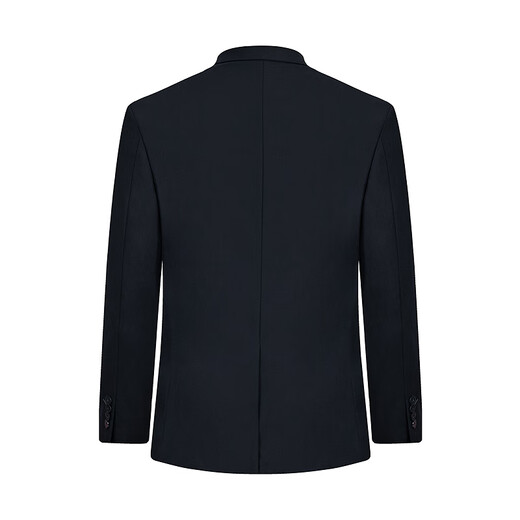 Qipai woolen suit men's autumn and winter new business professional formal suit suit groom wedding suit navy blue F style material subject to the tag L (175) B48