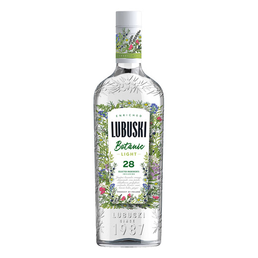 卢布斯基果味金酒蓝莓柑橘粉红草莓LUBUSKI琴酒毡酒女士酒波兰进口洋酒 植物学家金酒 500mL 1瓶