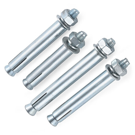 Jinggong genuine national standard iron expansion screws, galvanized expansion bolts, metal expansion bolts, pull-out screws, iron expansion tubes, galvanized M8*80 (50 pcs) with 12mm hole punching discount