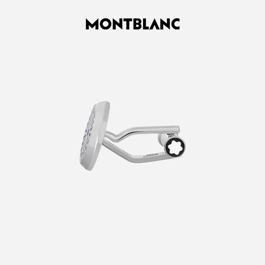 万宝龙MONTBLANC 银色圆形袖扣 118597 礼物