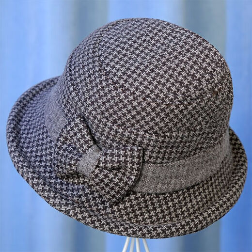 Roasted summer middle-aged and elderly hats for women in autumn and winter mother woolen top hat thickened grandma cloth basin hat spring and autumn casual fisherman hat khaki (wool style) equal size