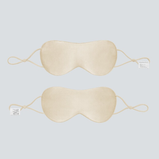 MANITO Cozy silk eye mask, ear-hook mulberry silk light-blocking sleep aid, drunk champagne Full