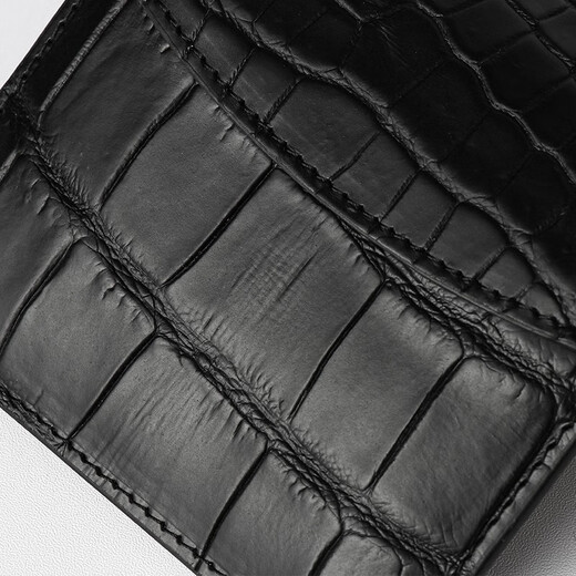 VTV V.V.BROWN Men's Crocodile Leather Driver's License Pack Genuine Leather Business Multi-Card Business Card Clip Card Pack Bank Certificate Birthday Gift Black
