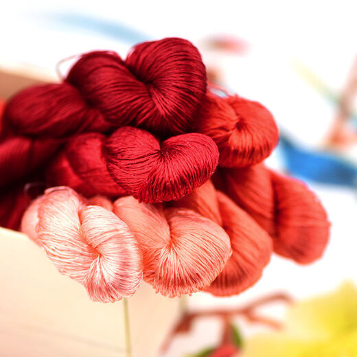 Other embroidery craftsmen No. 07 6A no-split no-twist mulberry velvet flower thread silk thread handmade materials directly brushed velvet no-split no twist No. 7 large branch