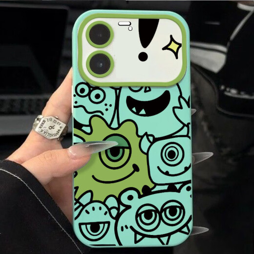 Funny Green Monster Redmi K60 Extreme Edition mobile phone case new k60ultra new large window lens all-inclusive large window - White [F208 Green Monster] Redmi K60 Extreme Edition